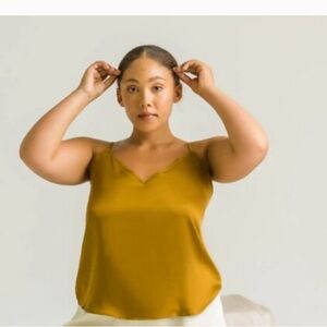 Ettitude Sateen Cami Chamomile Women Size Small NWT